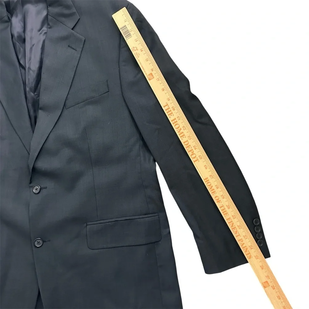 Ralph Lauren 44 Tall Navy Wool Cashmere Blazer Sport Coat 2 Button